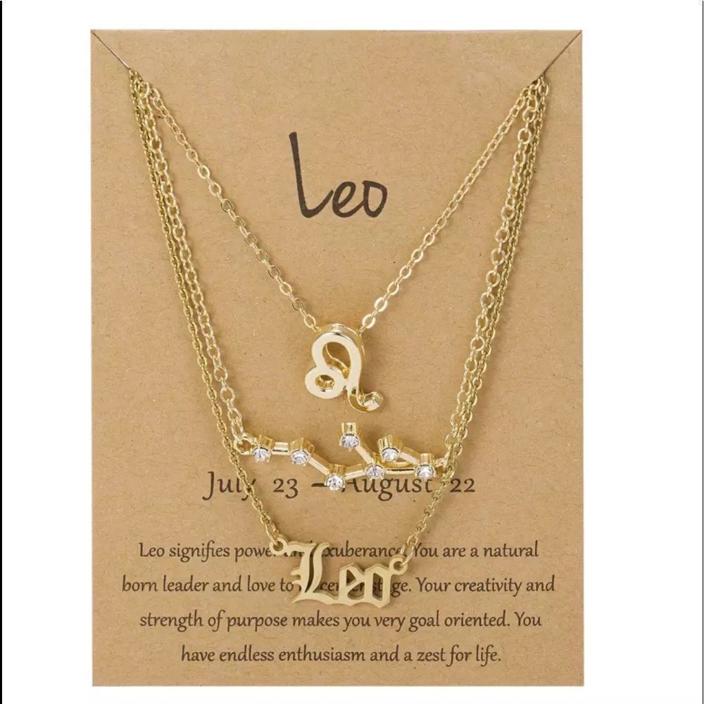 ♌️ NEW Leo 3Pcs/Set Best Friends Gold Necklaces
